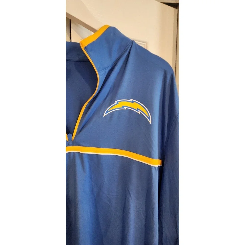NFL San Diego Chargers Quarter Zip Pullover Mens Xl